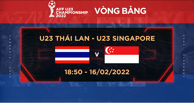U23 Thái Lan vs U23 Singapore