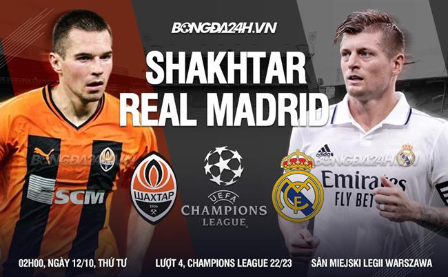 truc tiep bong da Shakhtar vs Real Madrid cup c1 champions league hom na