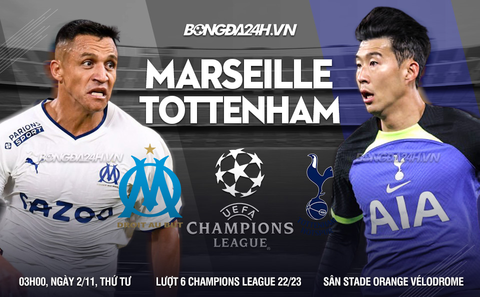 truc tiep bong da Marseille vs Tottenham cup c1 champions league hom nay