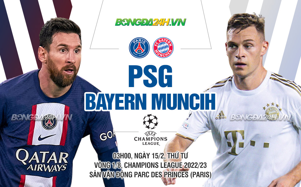 truc tiep bong da PSG vs Bayern Munich cup c1 champions league hom nay